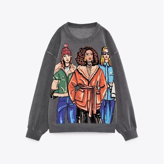 Women Fashion Printing Basic Sweatshirts - C&S Shopping Network
