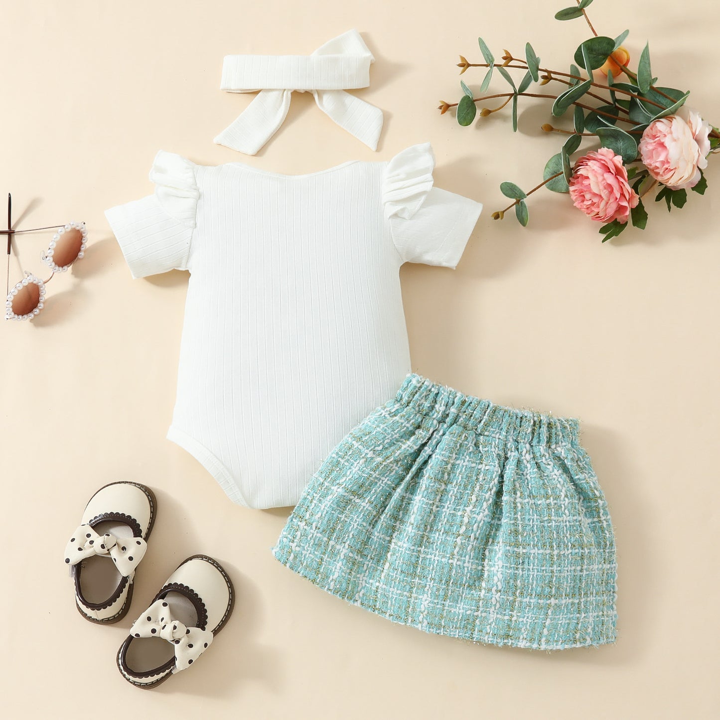 Babies' Short-sleeved Blouse Skirt Suit - C&S Shopping Network