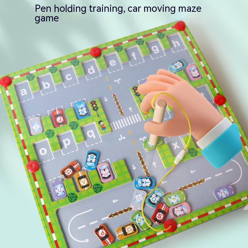 Wooden Magnetic Letter Matching Parking Maze Educational Toy - C&S Shopping Network