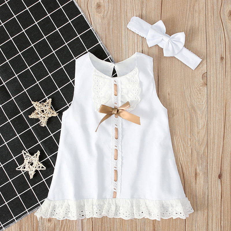 Girls baby sleeveless bow skirt - C&S Shopping Network