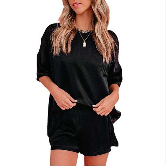 Summer Satin Pajamas Set Women - C&S Shopping Network