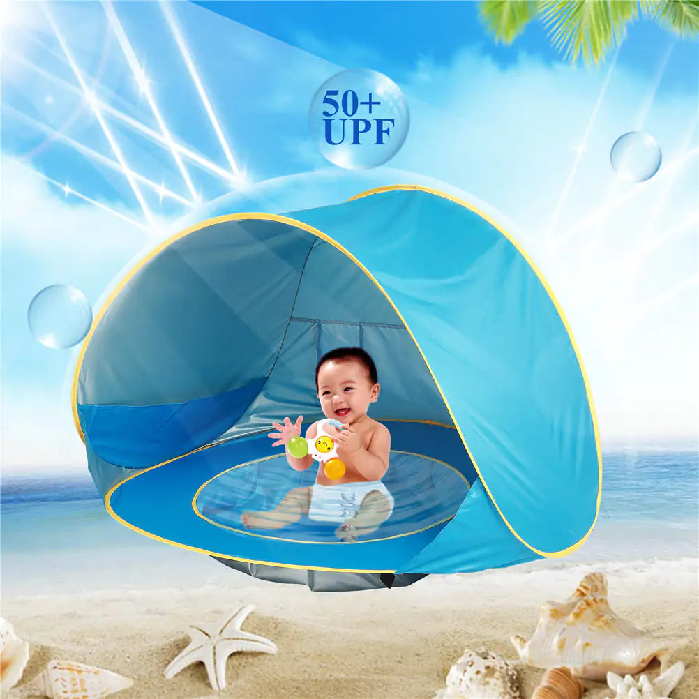 Baby Beach Tent: Easy Fold-Up Waterproof Sun Awning Tent - C&S Shopping Network