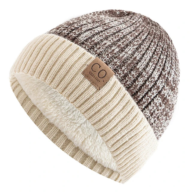 Two-Tone Winter Knitted Beanie - C&S Shopping Network