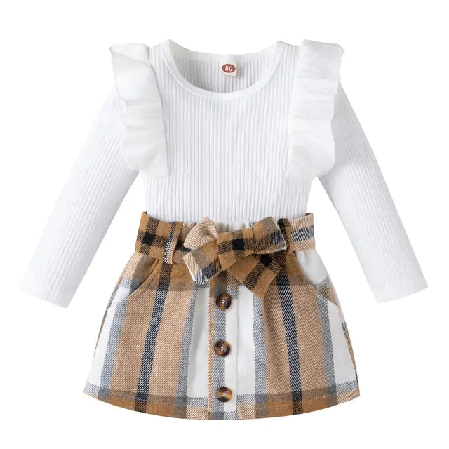 Knitted Ribbed Solid Color Baby Girl Set - C&S Shopping Network