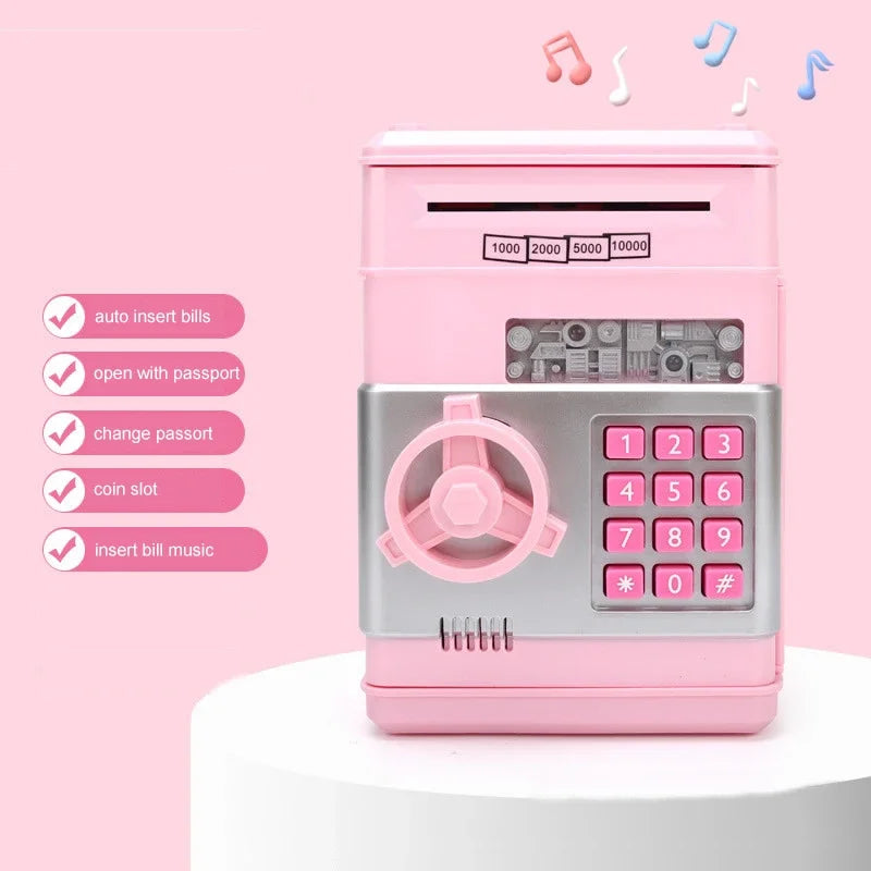 Electronic Piggy Bank Safe Box Money Boxes For Children Digital Coins Cash Saving Safe Deposit Mini ATM Machine Kid Xmas Gifts - C&S Shopping Network