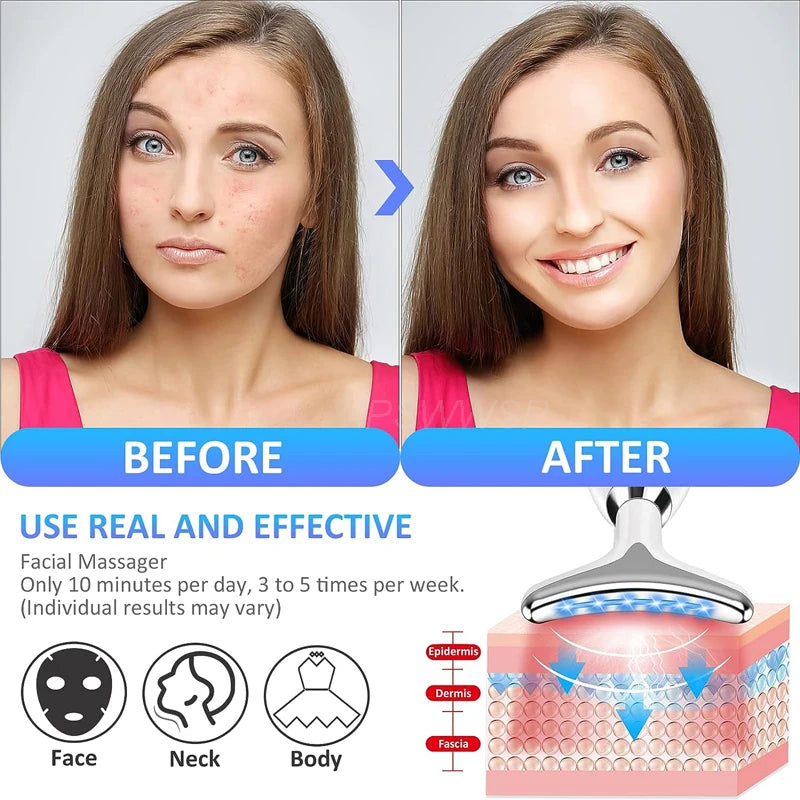 7 Color EMS Anti Wrinkle Skin Tightening Facial Massager - C&S Shopping Network