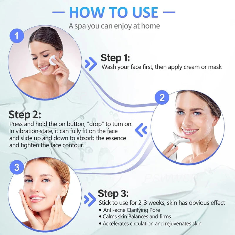 7 Color EMS Anti Wrinkle Skin Tightening Facial Massager - C&S Shopping Network
