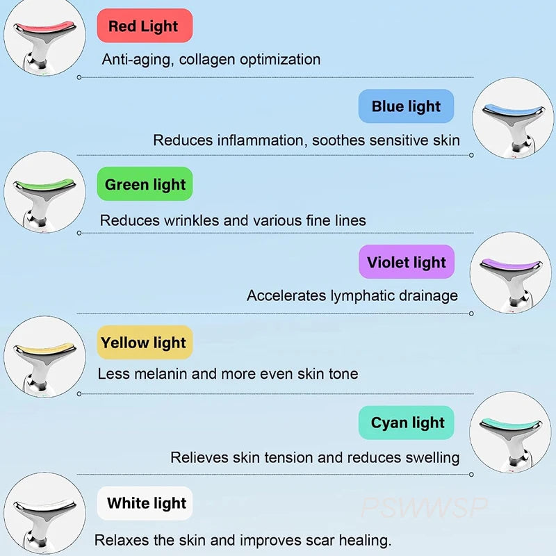 7 Color EMS Anti Wrinkle Skin Tightening Facial Massager - C&S Shopping Network