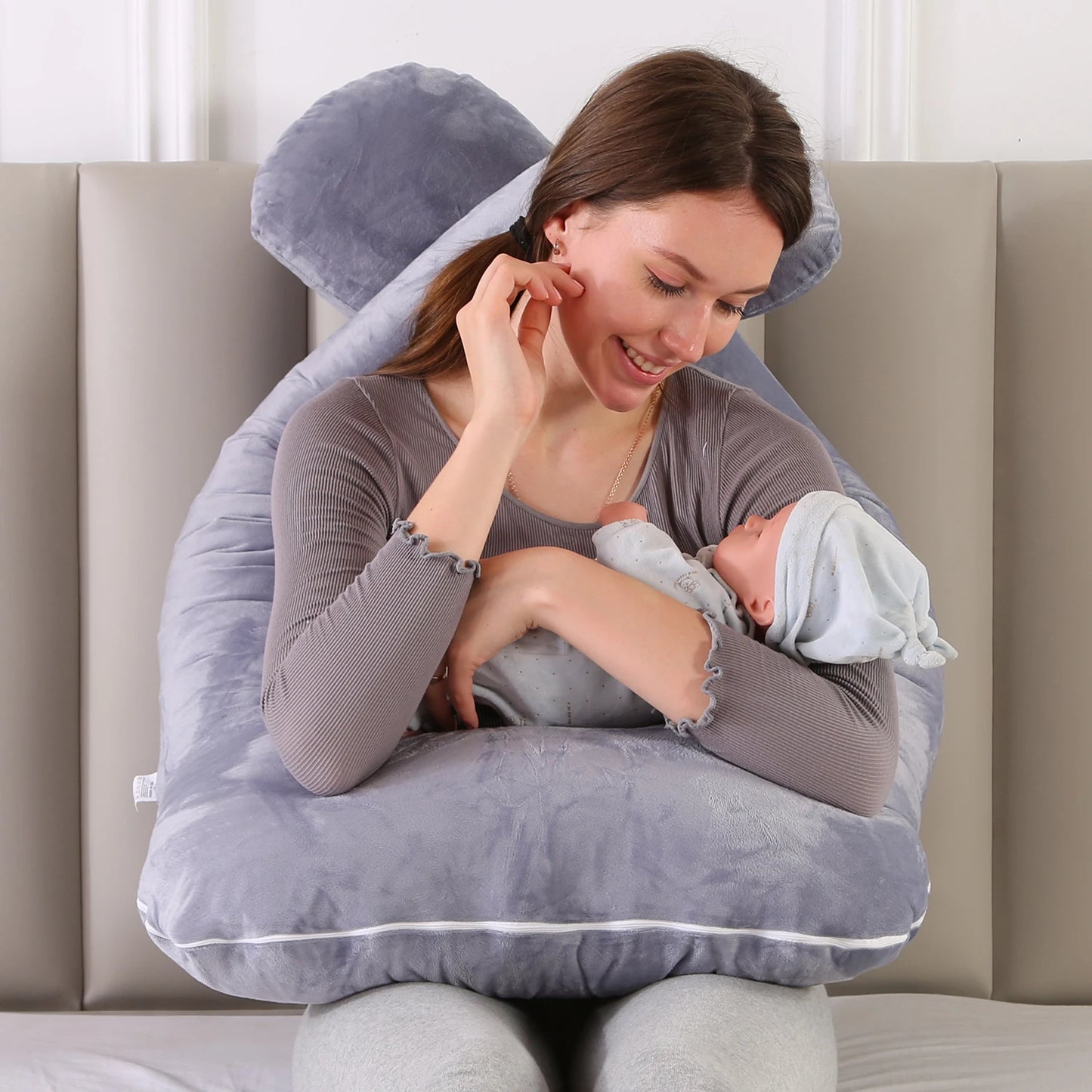 Sleeping Support Pillow For Pregnant Women Body Cotton Pillowcase U Shape Maternity Pregnancy Pillows Side Sleepers Bedding - C&S Shopping Network