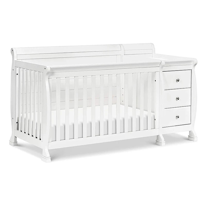 4 in 1 Pine Wood Baby Crib with Drawer & Changing Table - C&S Shopping Network