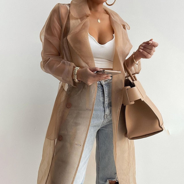 Women Fashion See Through Outdoor Tops - C&S Shopping Network