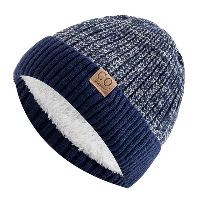Two-Tone Winter Knitted Beanie - C&S Shopping Network