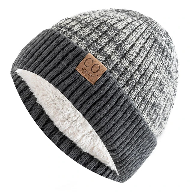 Two-Tone Winter Knitted Beanie - C&S Shopping Network