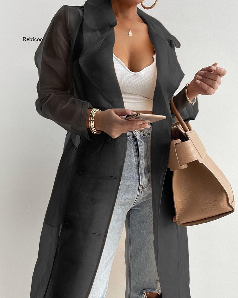 Women Fashion See Through Outdoor Tops - C&S Shopping Network