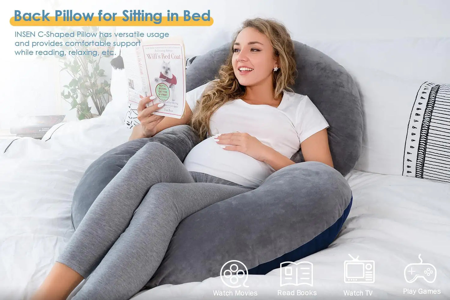 C-Shaped Body Pregnancy Pillow - C&S Shopping Network