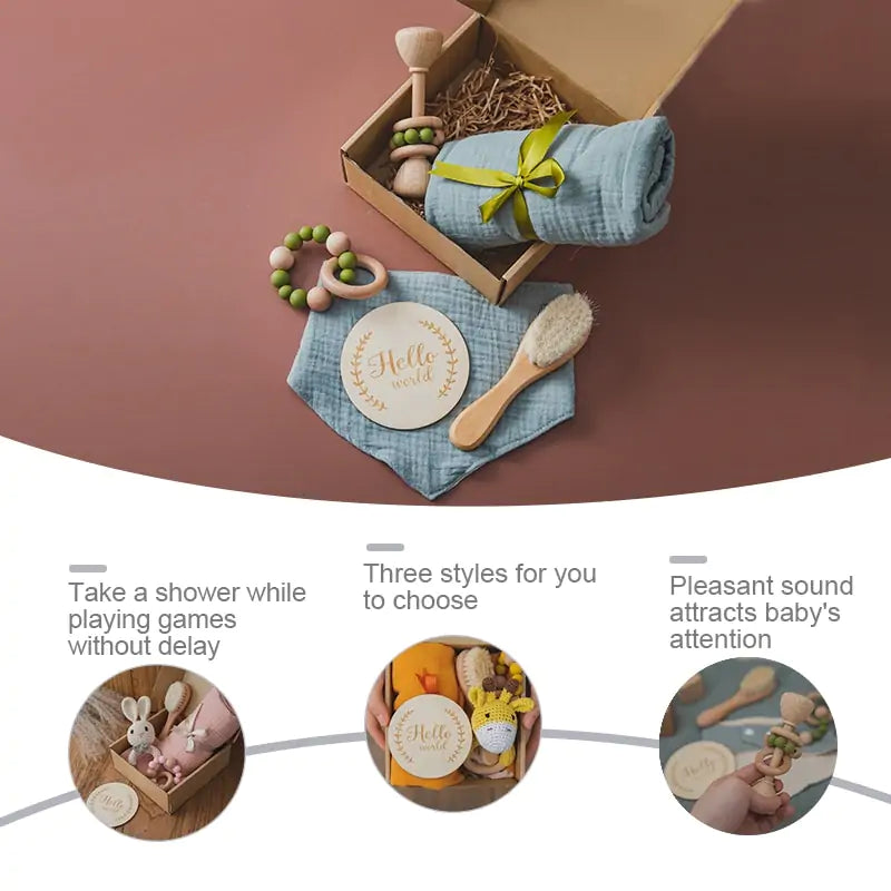 Kids Swaddle Wrap Bath Toys Set - C&S Shopping Network