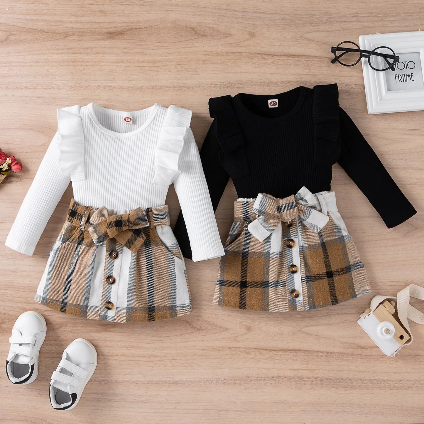 Knitted Ribbed Solid Color Baby Girl Set - C&S Shopping Network