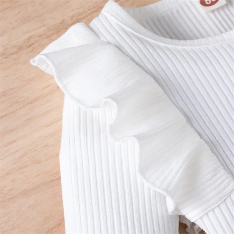 Knitted Ribbed Solid Color Baby Girl Set - C&S Shopping Network