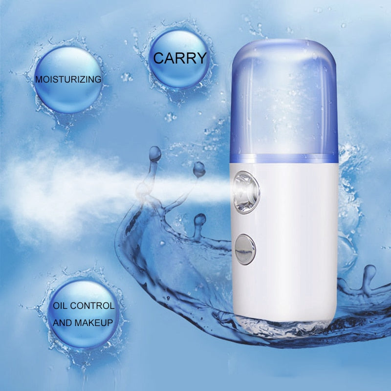 Nano Mist Facial Sprayer Beauty Instrument USB Face Steamer Moisturizing Beauty - C&S Shopping Network