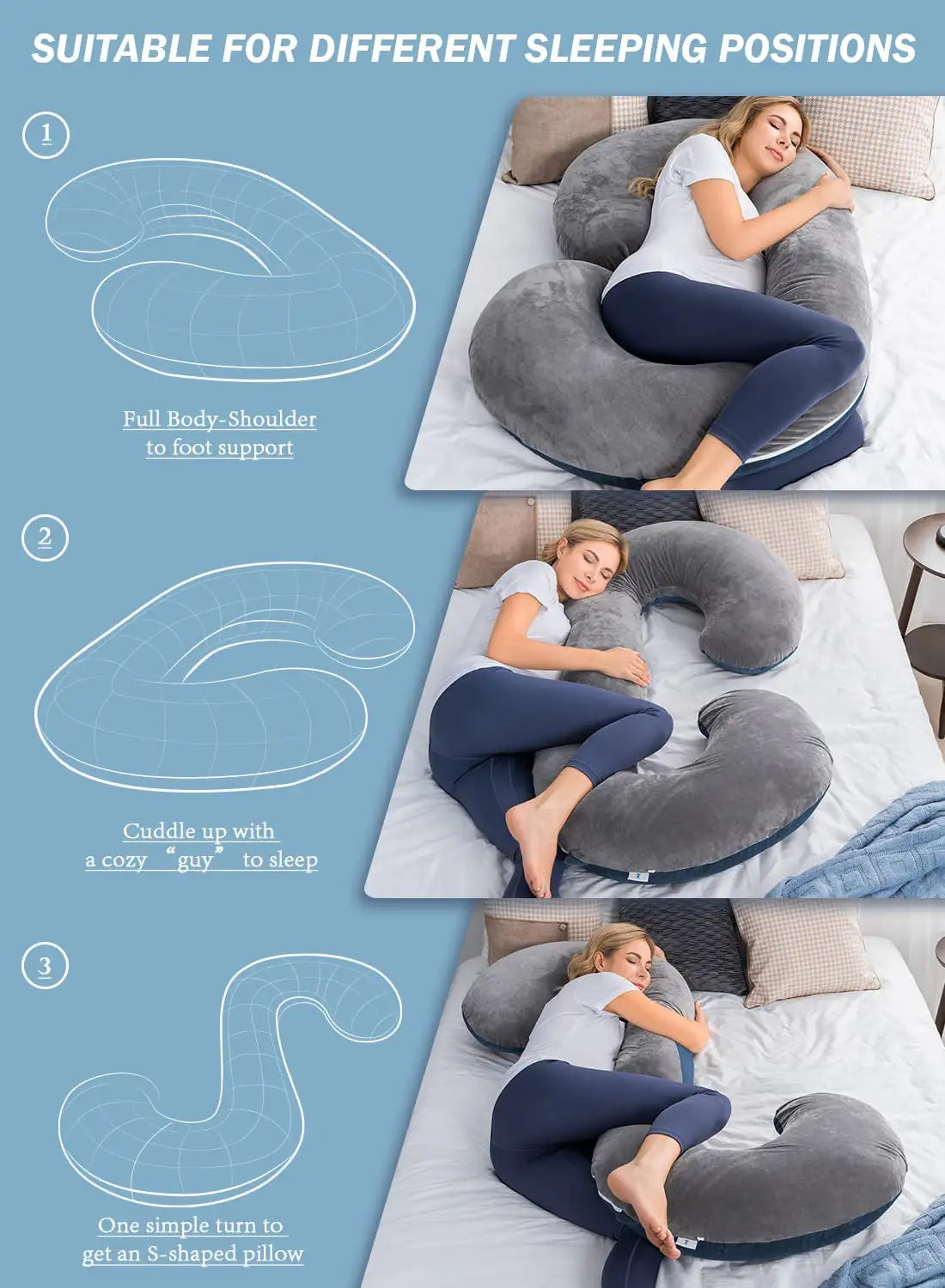 C-Shaped Body Pregnancy Pillow - C&S Shopping Network