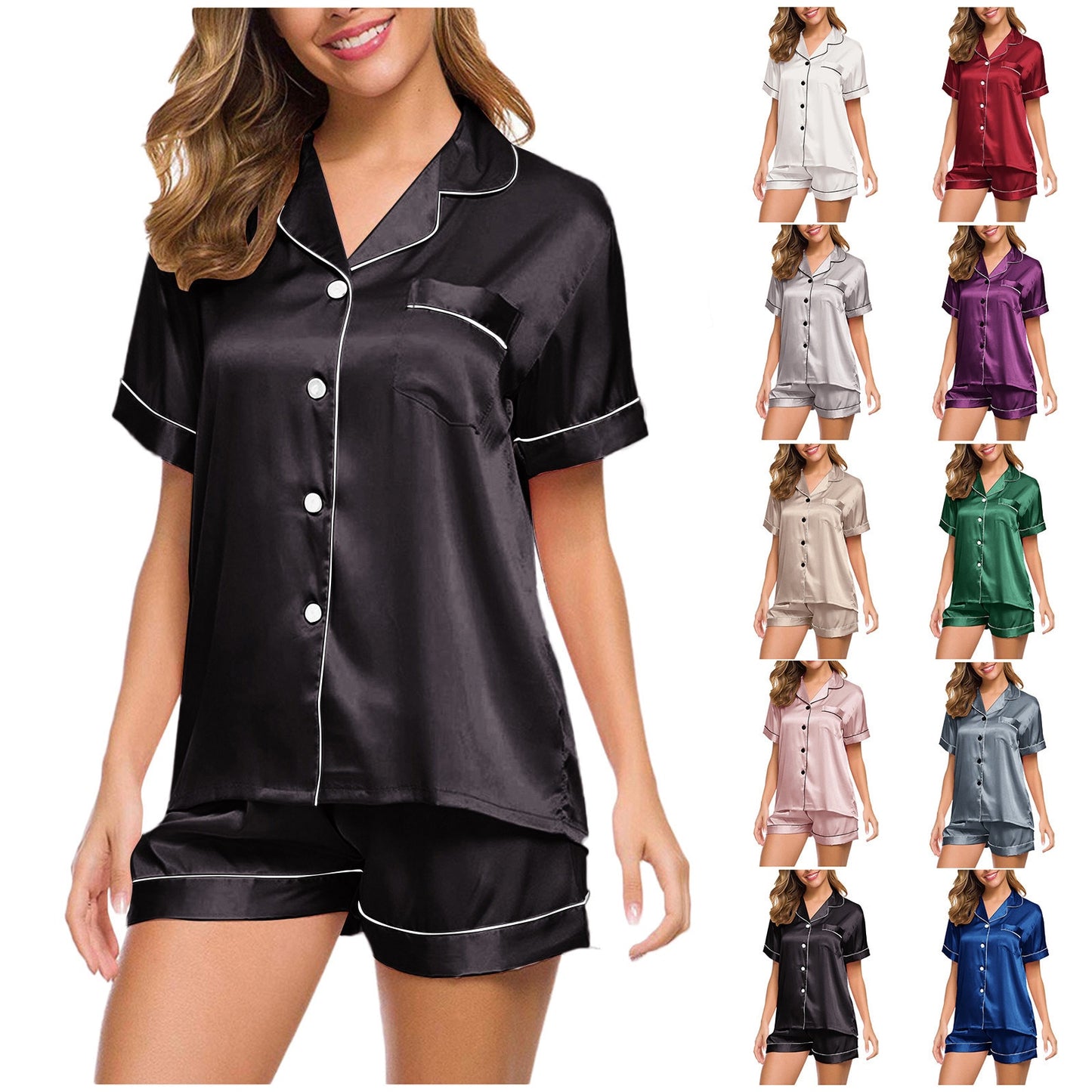 Silk Short Sleeve and Pajamas for Women - C&S Shopping Network
