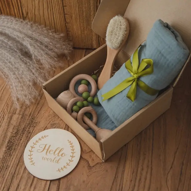 Kids Swaddle Wrap Bath Toys Set