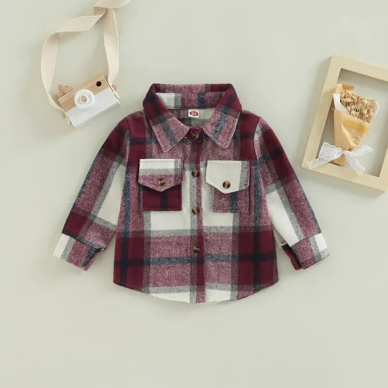 Toddler Plaid Patchwork Long Sleeve - C&S Shopping Network