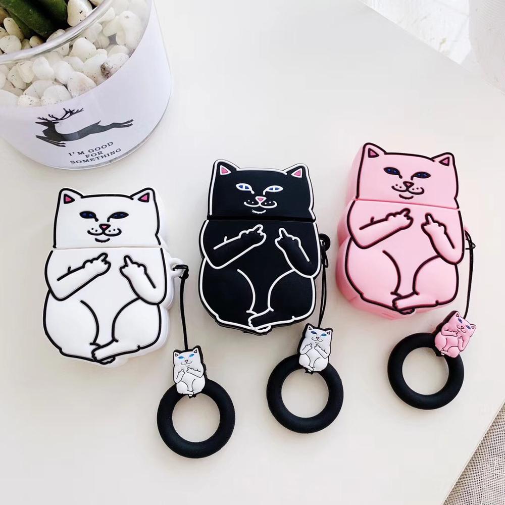 Cartoon Cat AirPods Case - C&S Shopping Network