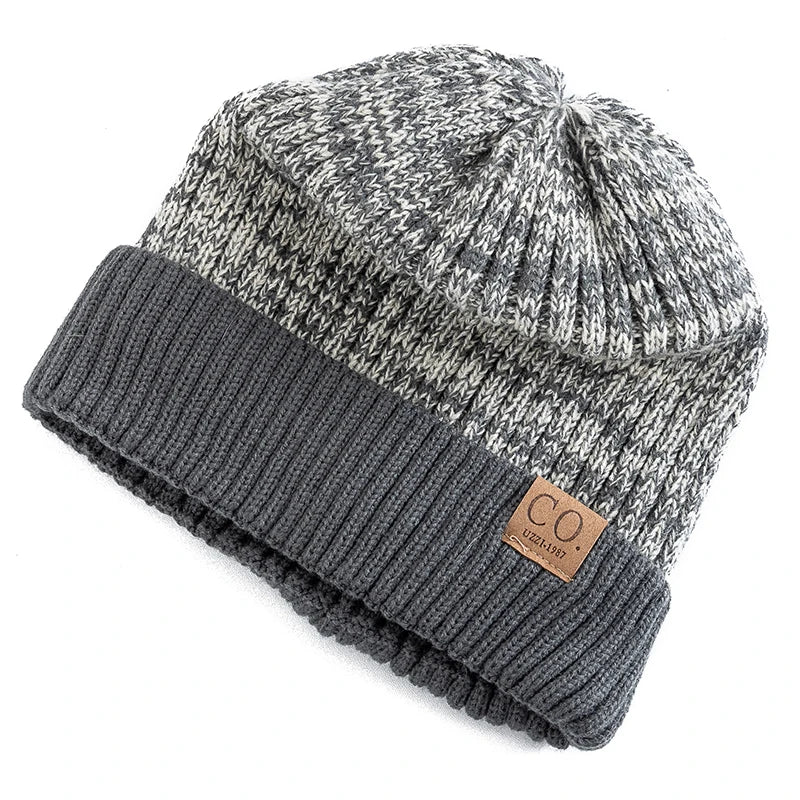 Two-Tone Winter Knitted Beanie - C&S Shopping Network