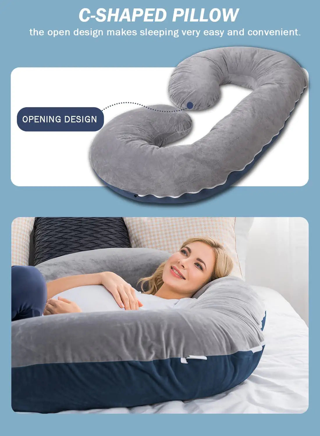 C-Shaped Body Pregnancy Pillow - C&S Shopping Network