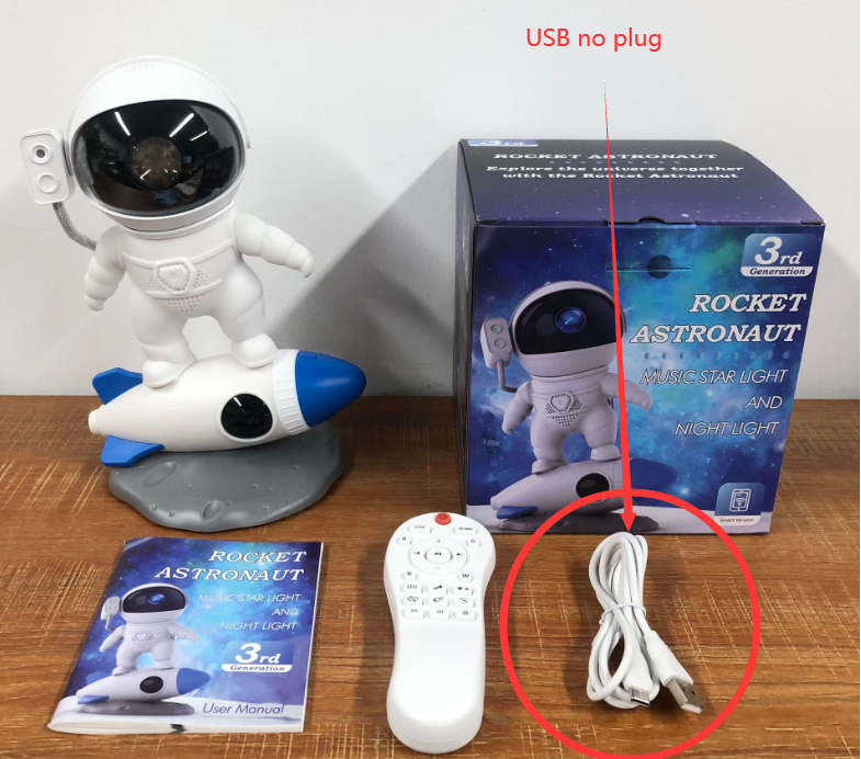 Rocket Astronaut Galaxy Starry Sky Projector Lamp Desktop - C&S Shopping Network