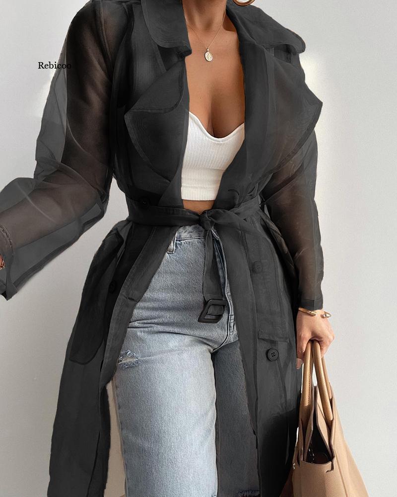 Women Fashion See Through Outdoor Tops - C&S Shopping Network