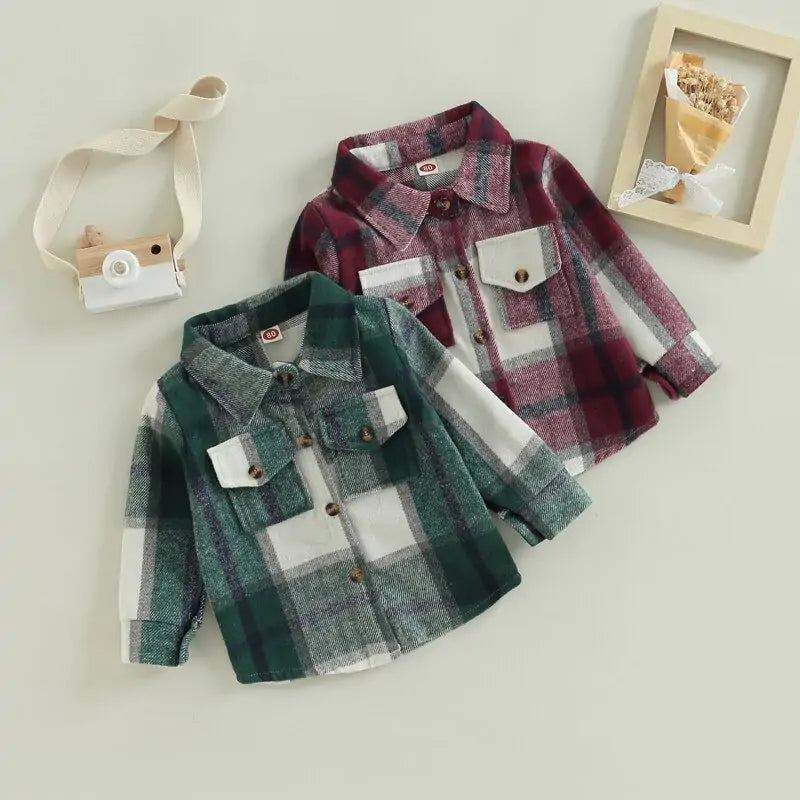 Toddler Plaid Patchwork Long Sleeve - C&S Shopping Network
