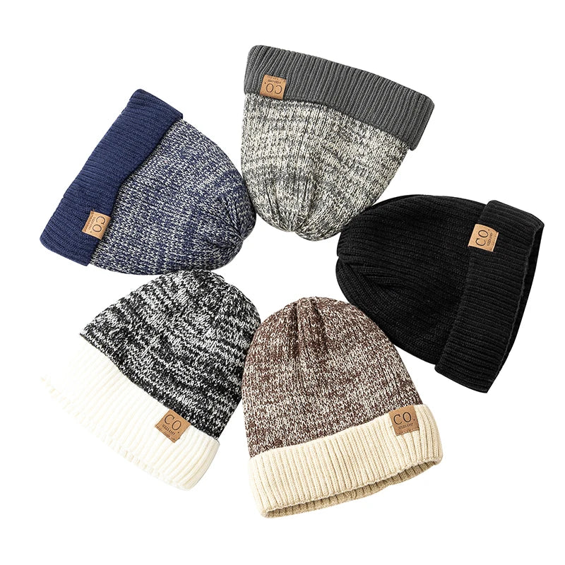 Two-Tone Winter Knitted Beanie - C&S Shopping Network