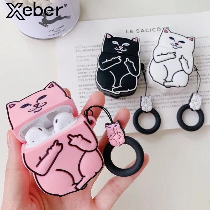 Cartoon Cat AirPods Case - C&S Shopping Network