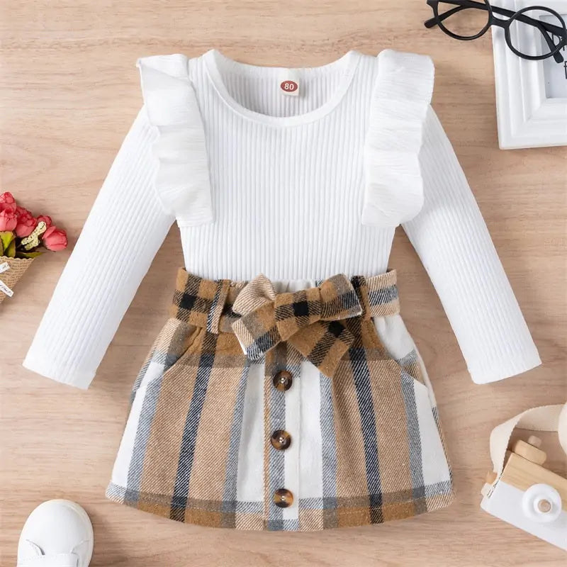 Knitted Ribbed Solid Color Baby Girl Set - C&S Shopping Network