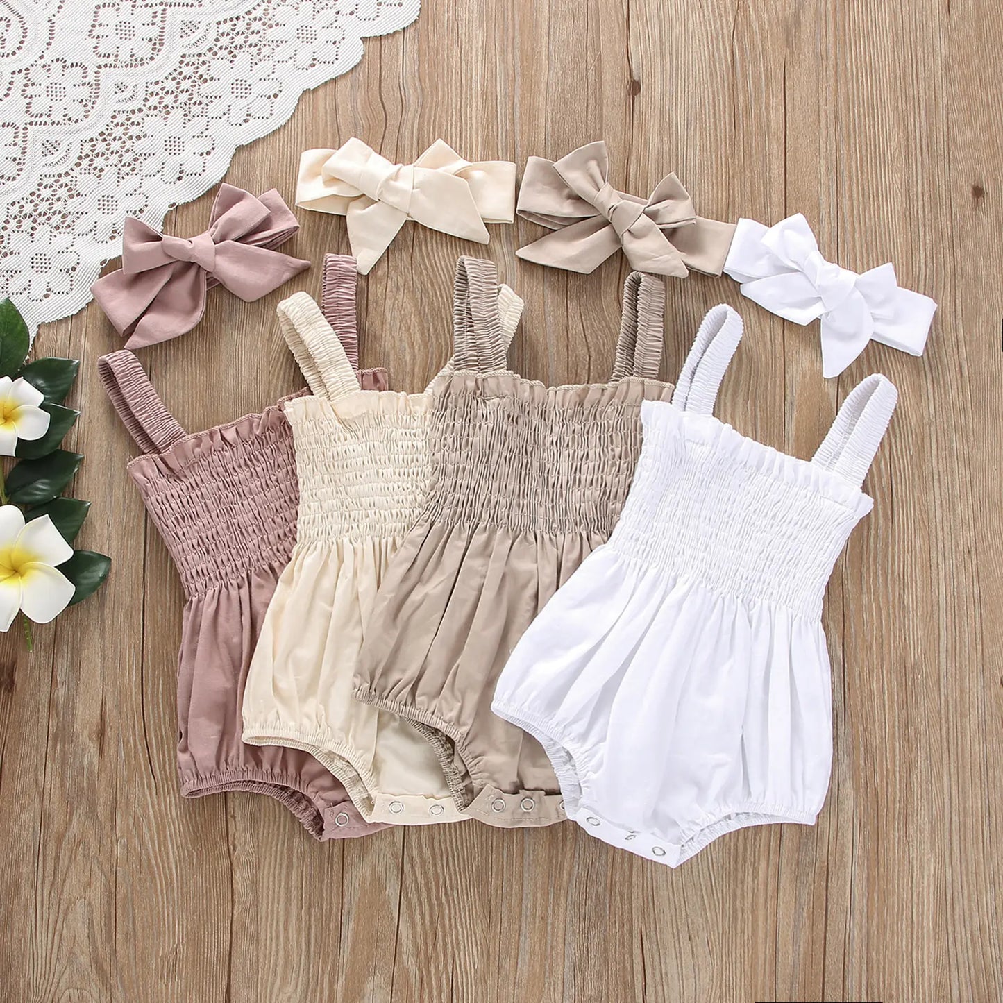 Infant Baby Girls Summer Elastic Jumpsuit Rompers - C&S Shopping Network