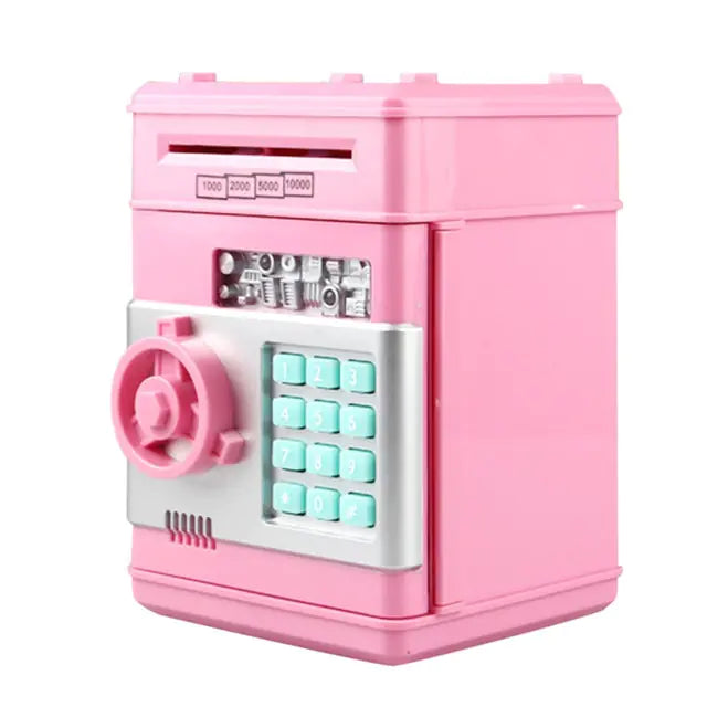 Electronic Piggy Bank ATM Mini Money Box Safety Password Chewing Coin Cash Deposit Machine Christmas Gift for Children Kids - C&S Shopping Network 
